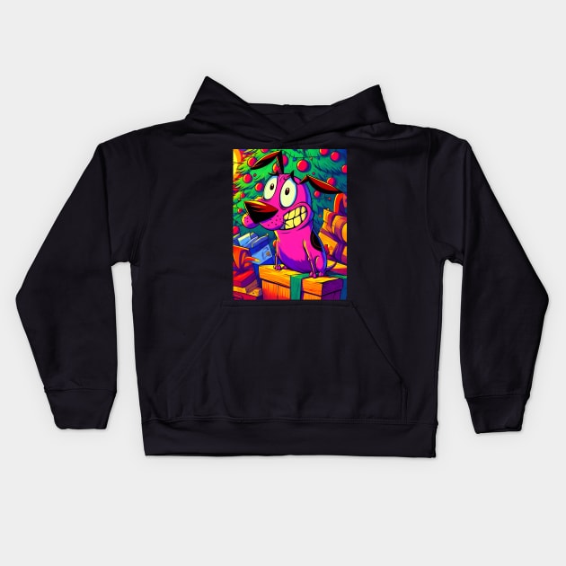 Festive Cartoon Extravaganza: Unique Animated Delights for a Merry Christmas! Kids Hoodie by insaneLEDP